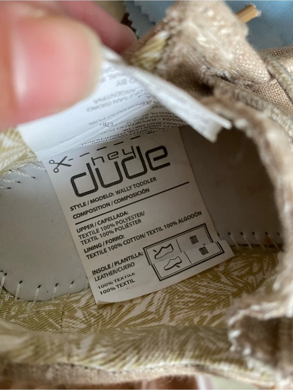 Hey Dude Kids Slip on Shoes in Beige/Tan